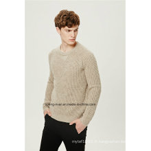 Nep Yarn Knit Pullover Men Sweater